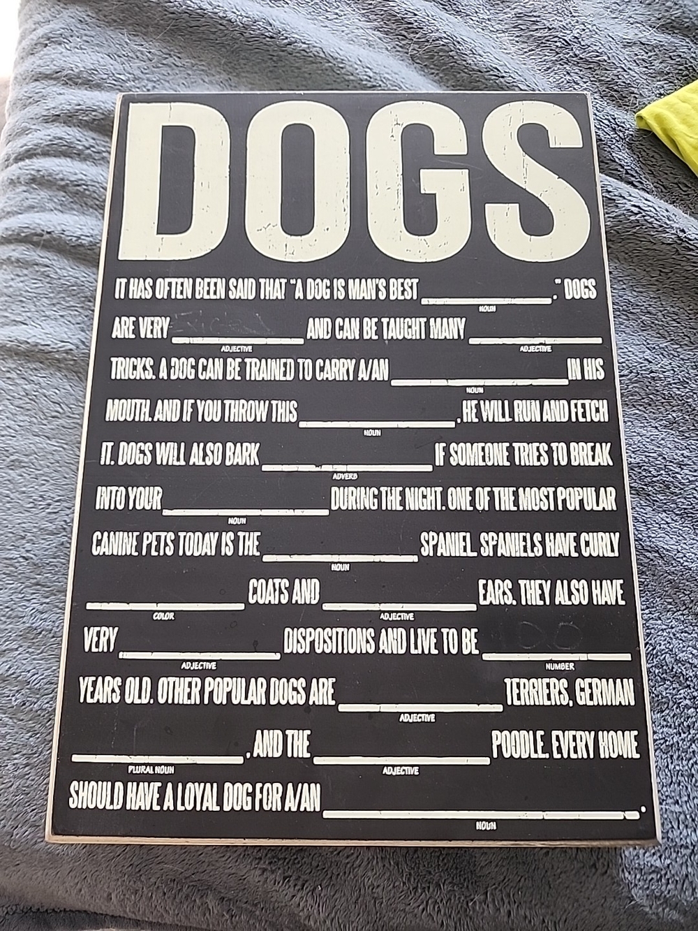 Dogs Decorative Wall Sign - Black